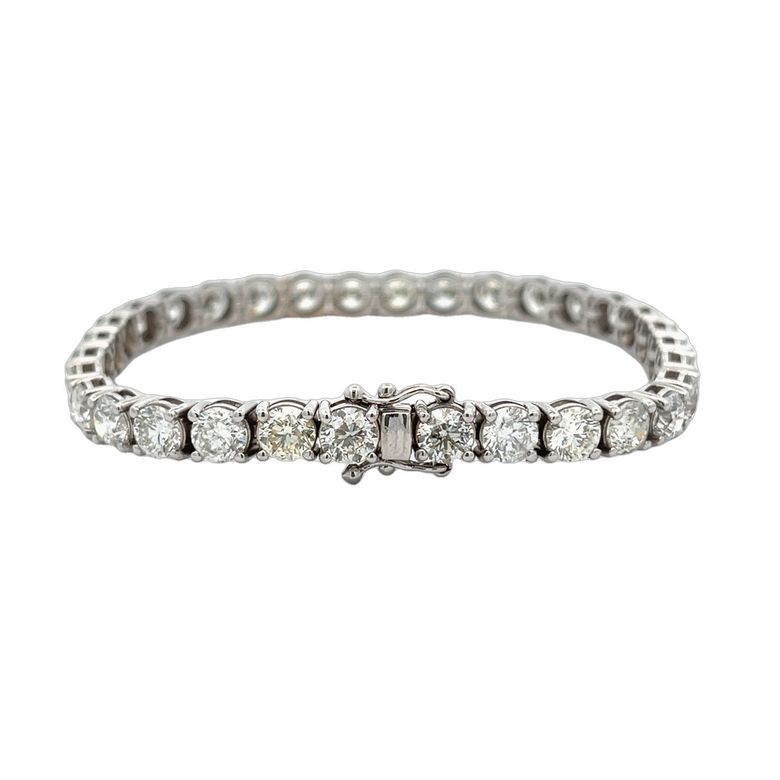 Diamond Tennis Bracelet White Round Diamonds 16.79CT, H Color SI Clarity 14KW