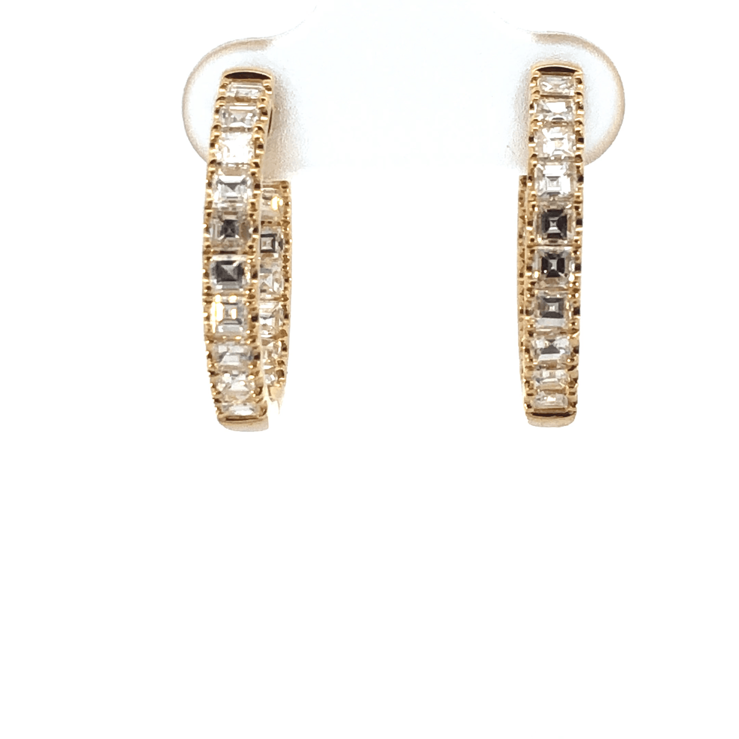 Baguette Diamond Hoop Earrings