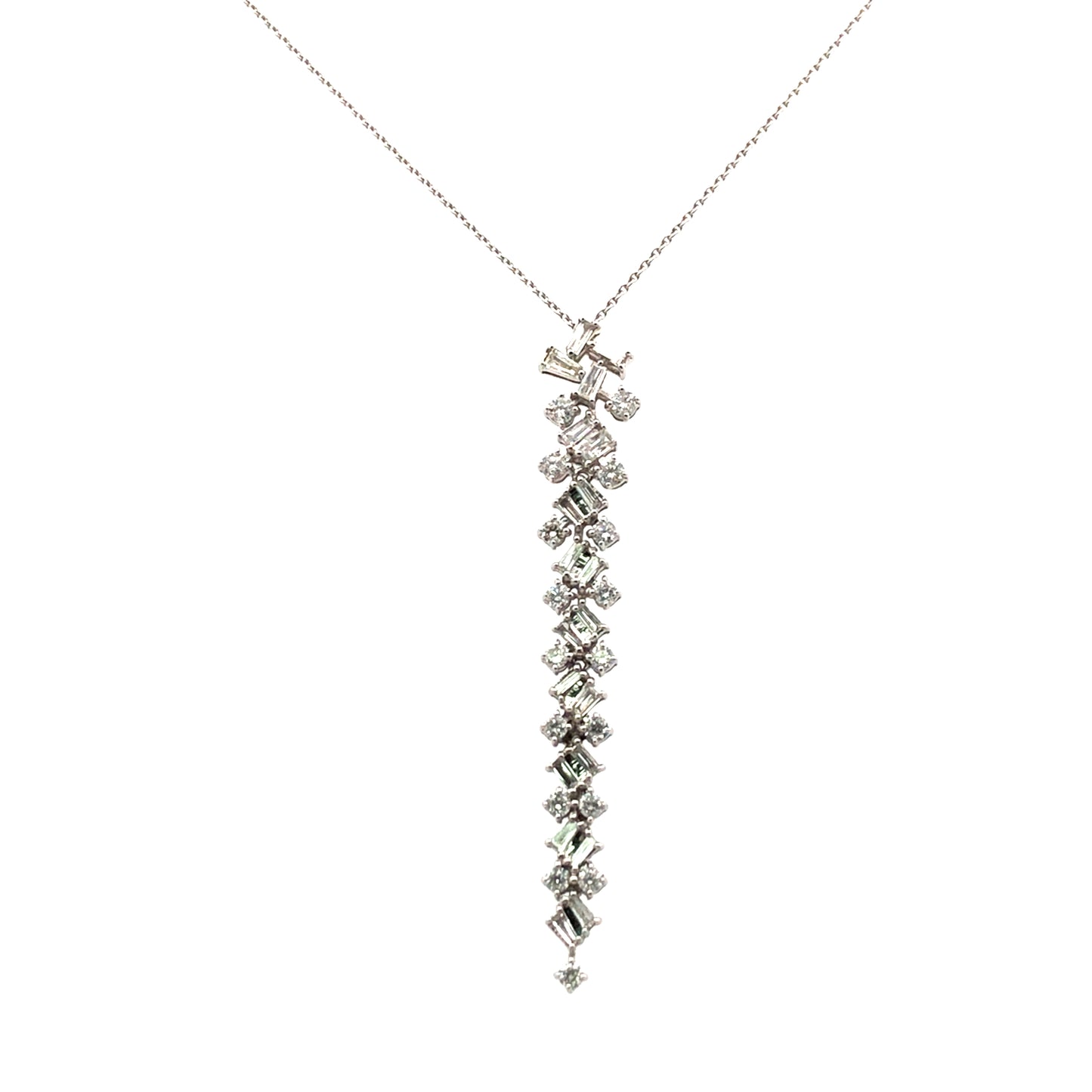 Elegant Diamond Drop Pendant Necklace