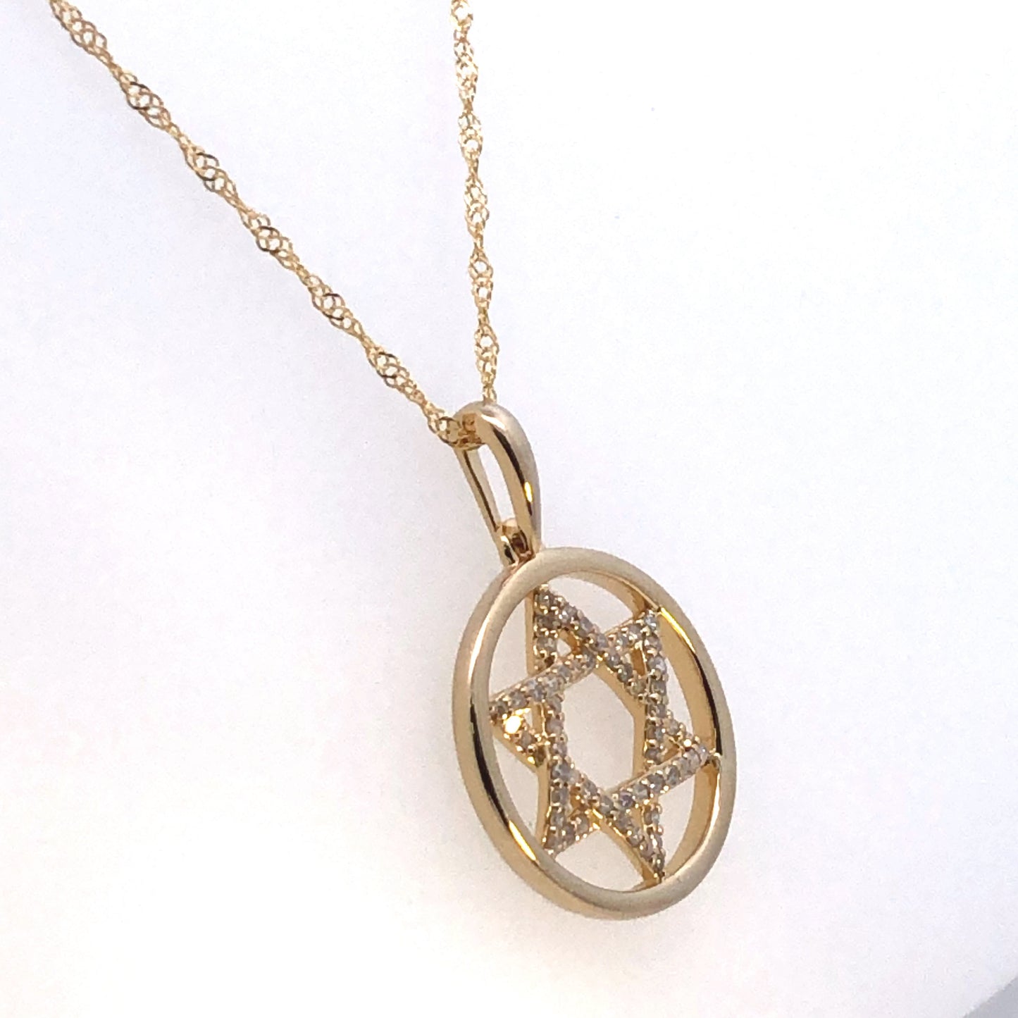 Diamond Pendent Star of David .15ct 14k yg