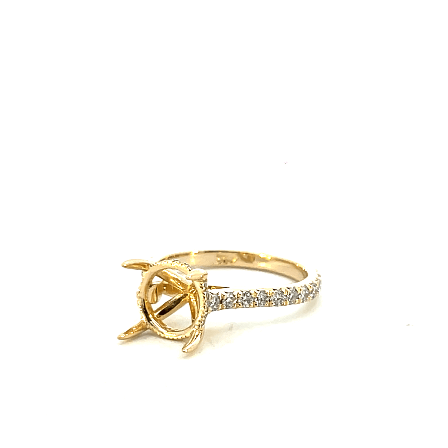 14K White Gold Diamond Engagement Ring Setting 0.68 carat -Style Code: RM1939