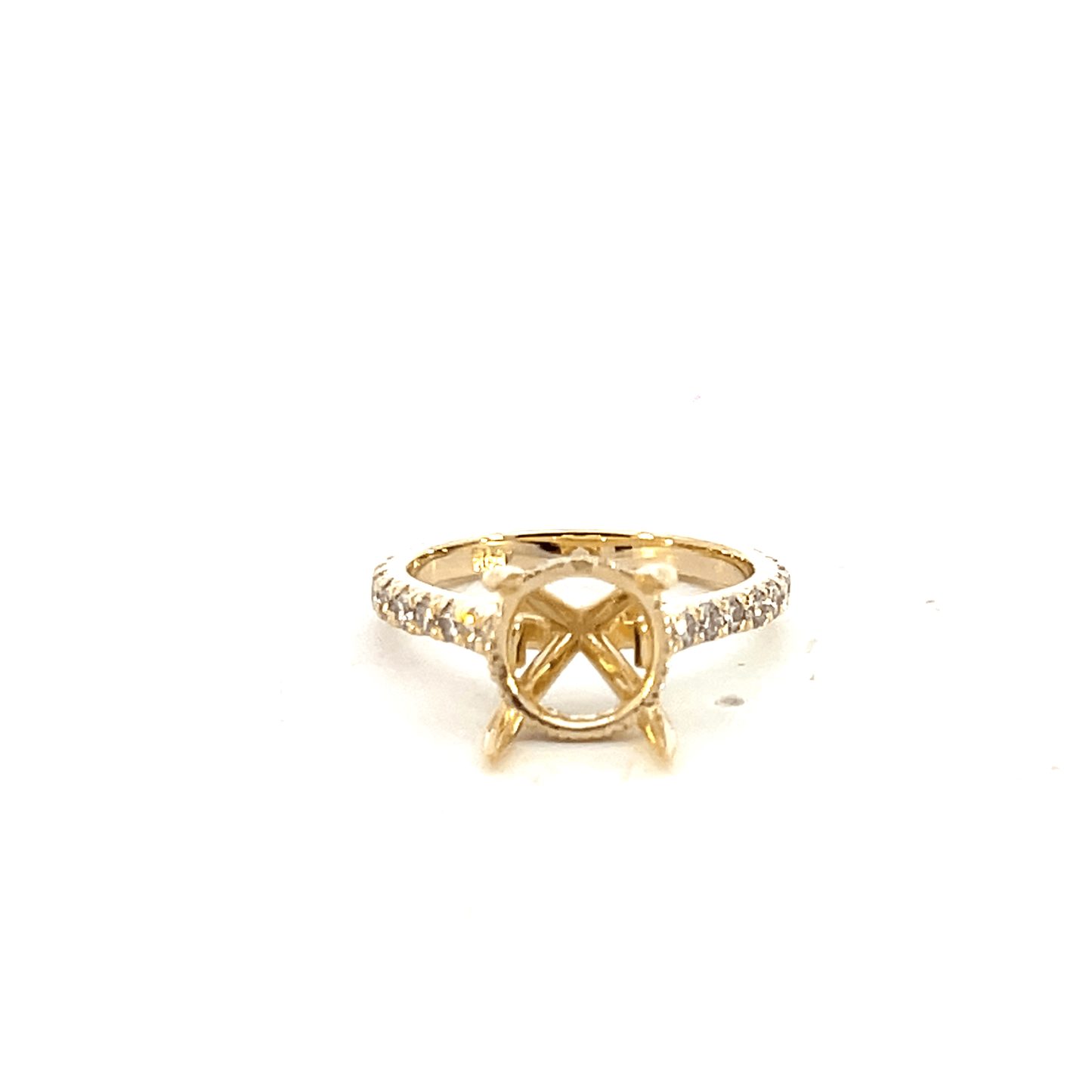 14K White Gold Diamond Engagement Ring Setting 0.68 carat -Style Code: RM1939