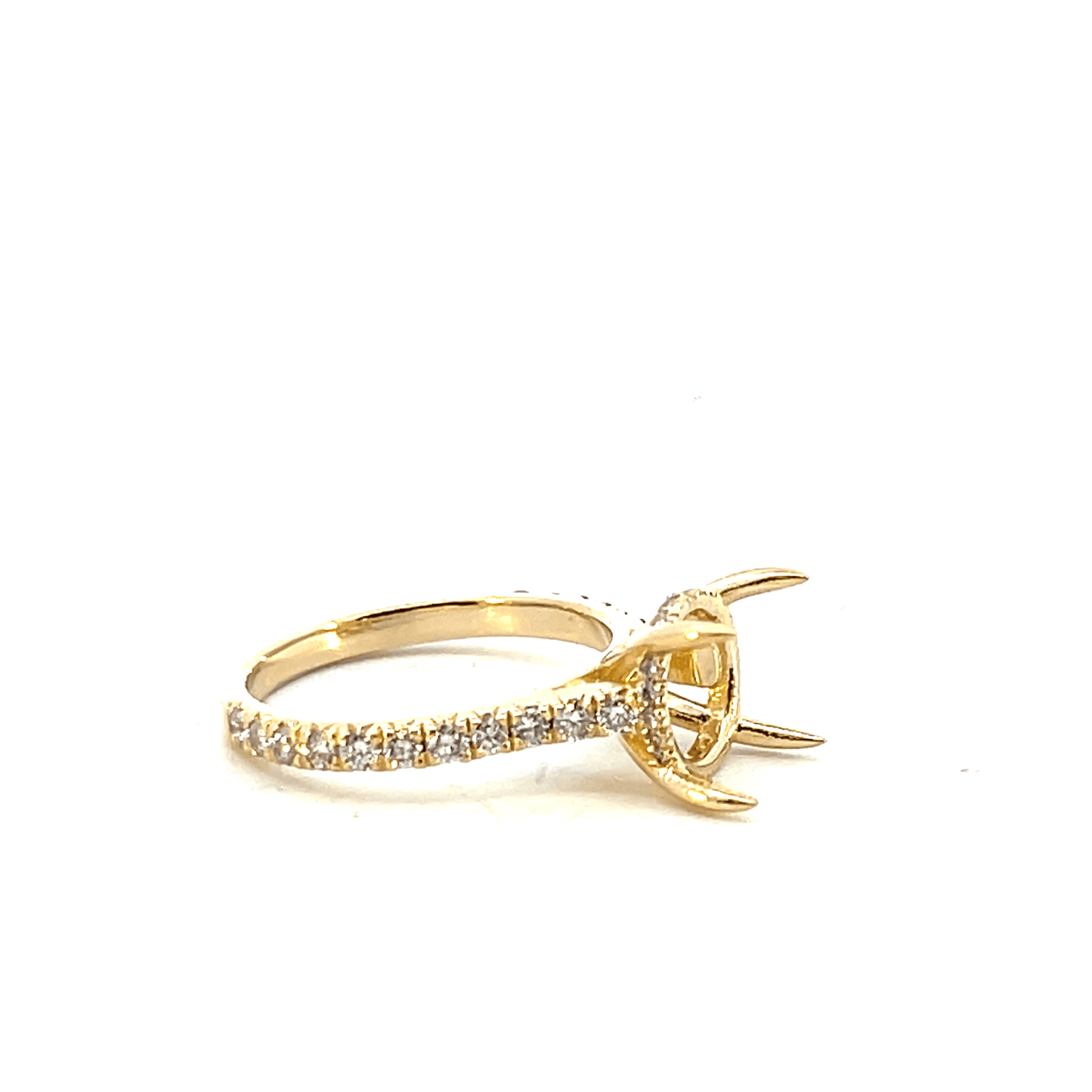 14K White Gold Diamond Engagement Ring Setting 0.68 carat -Style Code: RM1939