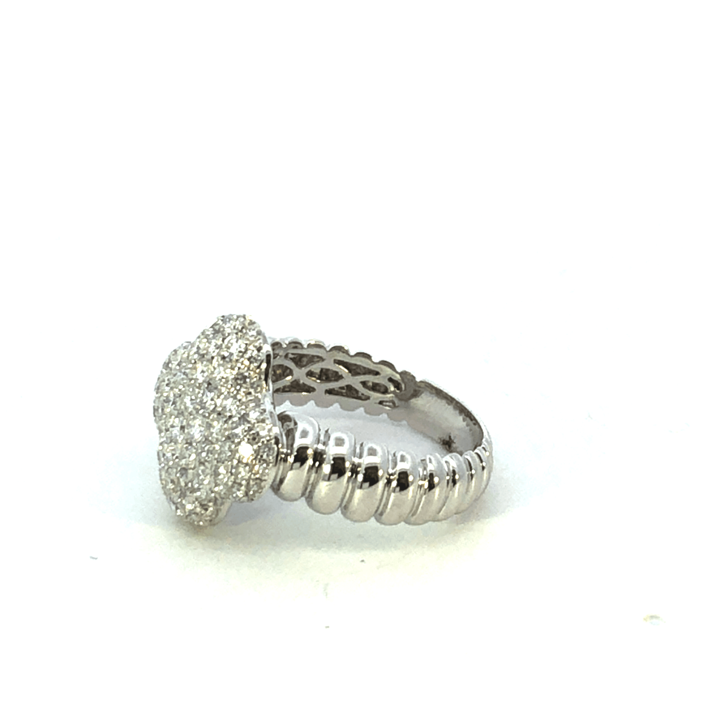 Elegant Diamond Clover Cluster Ring 1.00ct Diamonds | 18K White Gold