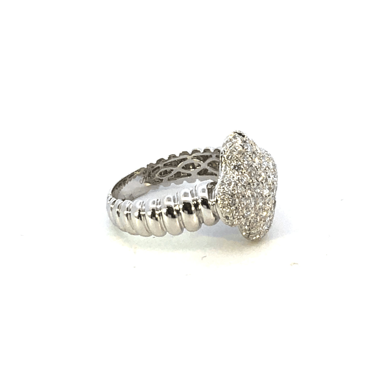 Elegant Diamond Clover Cluster Ring 1.00ct Diamonds | 18K White Gold