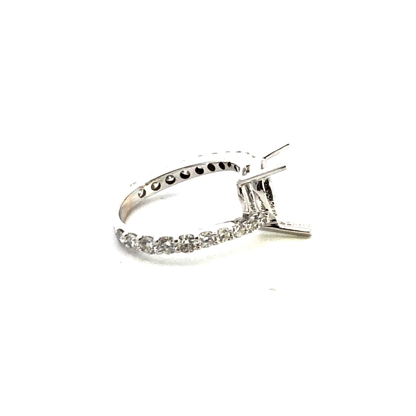The Elegant Silver Ring with Sparkling Accents 14K White Gold-0.92 ct
