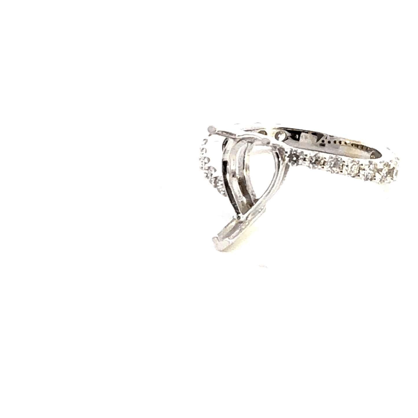 The Elegant Silver Ring with Sparkling Accents 14K White Gold-0.92 ct