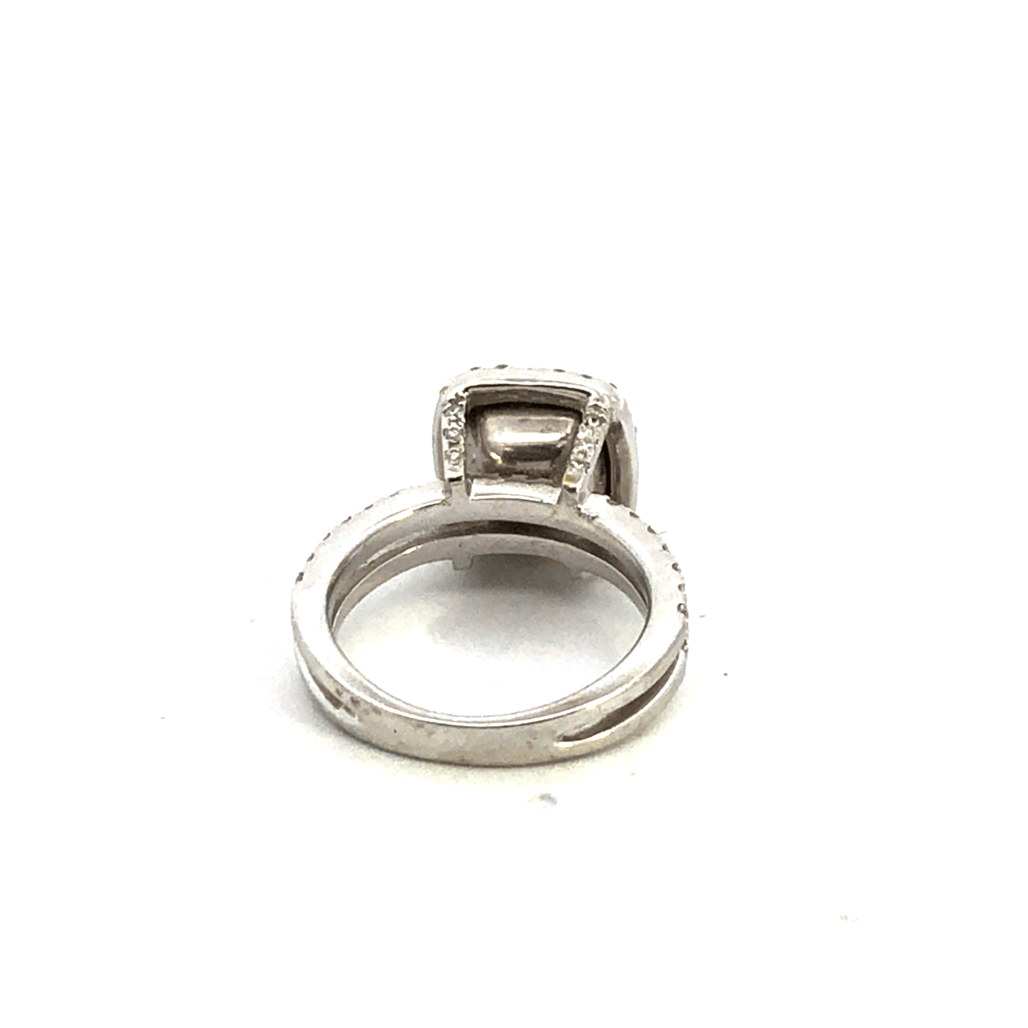 Elegant Diamond Gemstone Ring Setting 14K White Gold 0.80 carat