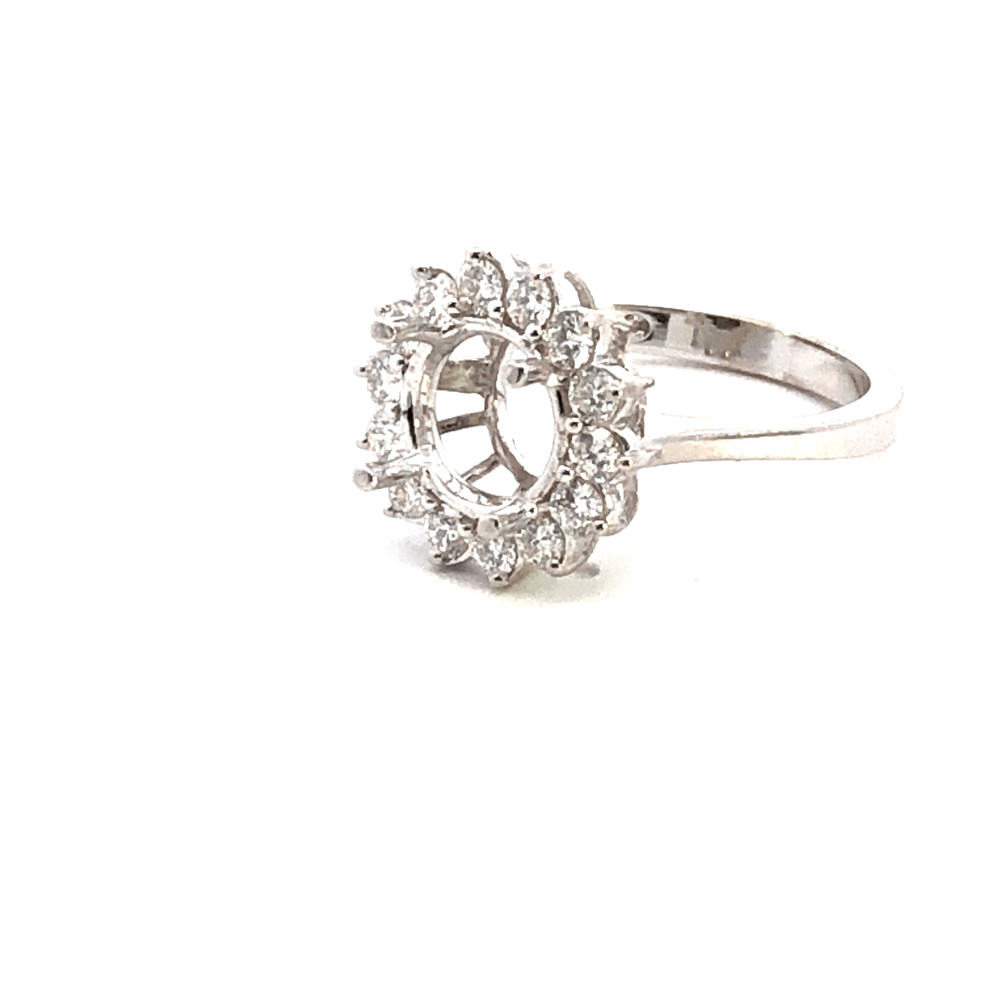 Elegant Floral Design Diamond Ring Setting