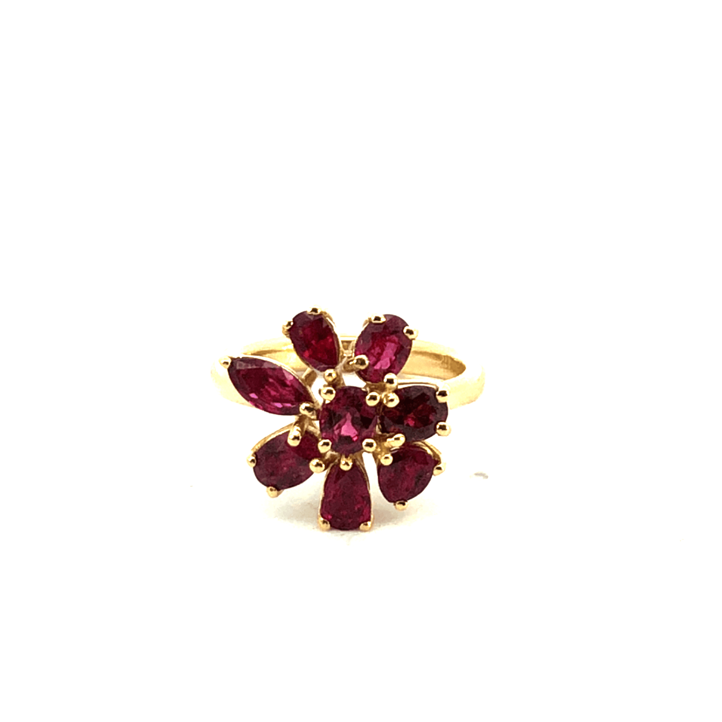 Elegant Floral Ruby Ring 3.02 ct Ruby