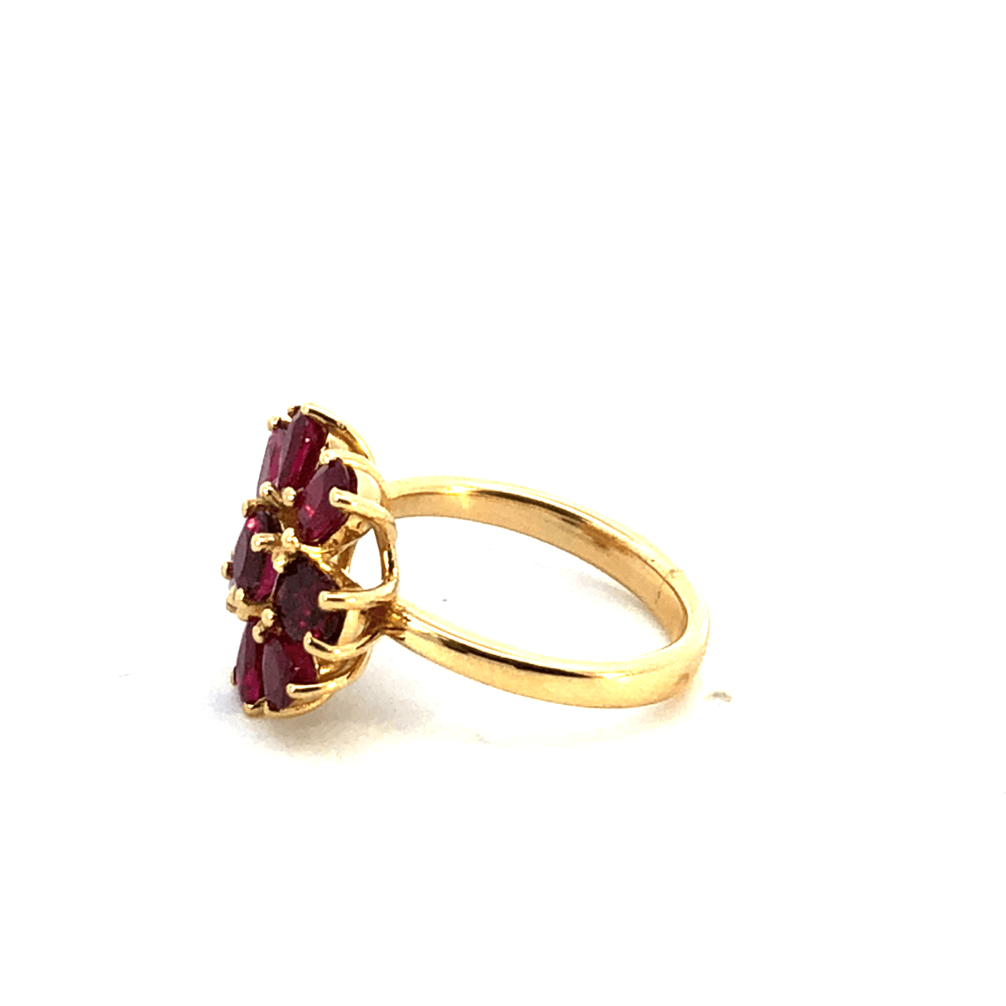 Elegant Floral Ruby Ring 3.02 ct Ruby