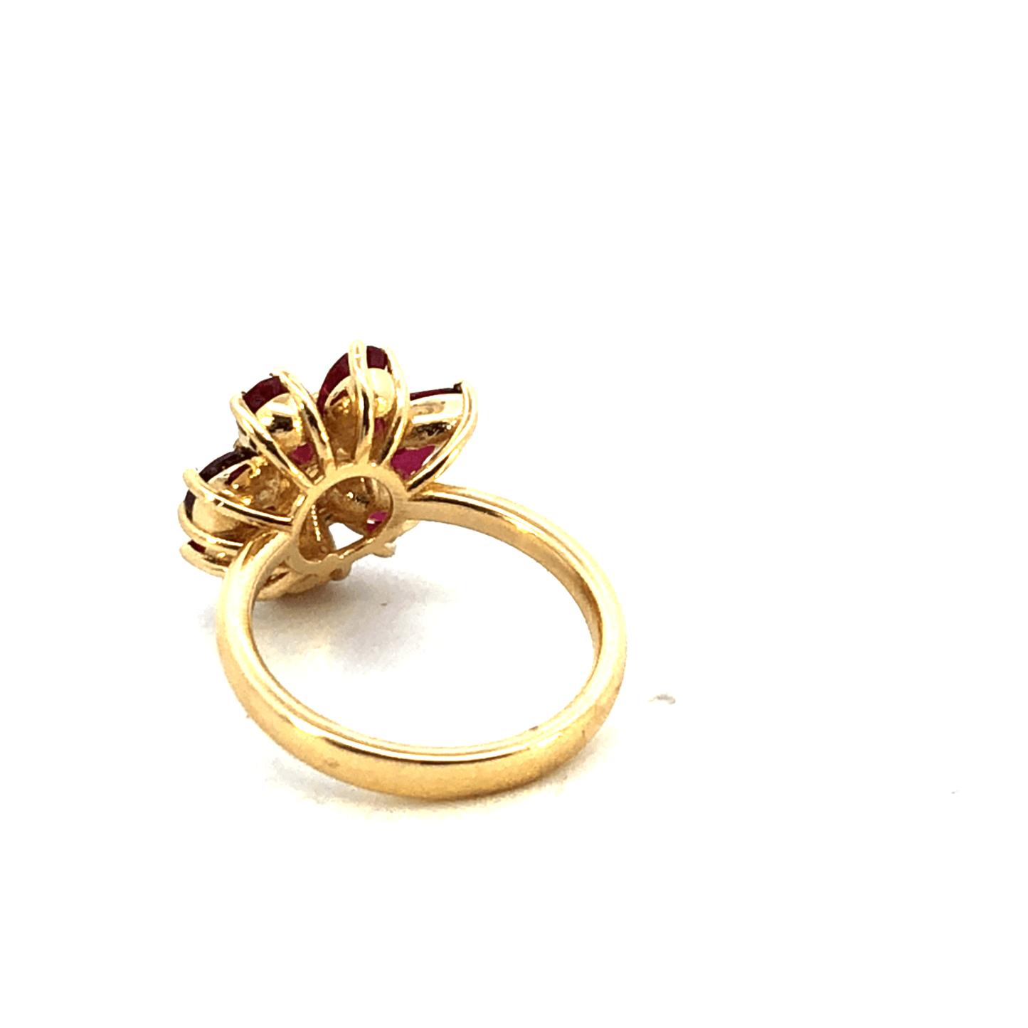 Elegant Floral Ruby Ring 3.02 ct Ruby