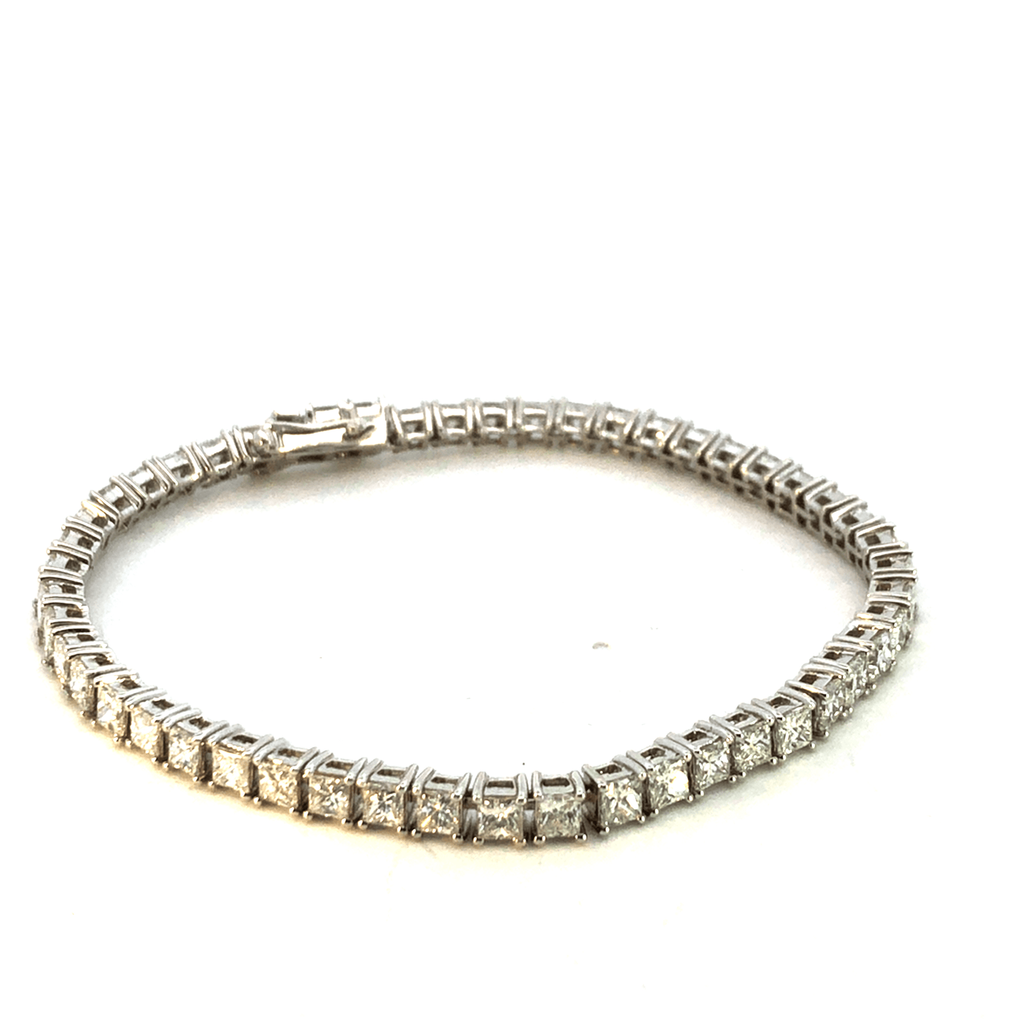 Luxurious 18K White Gold Diamond Bracelet with 49 Diamonds (7.00ct Total) - DBR1483p