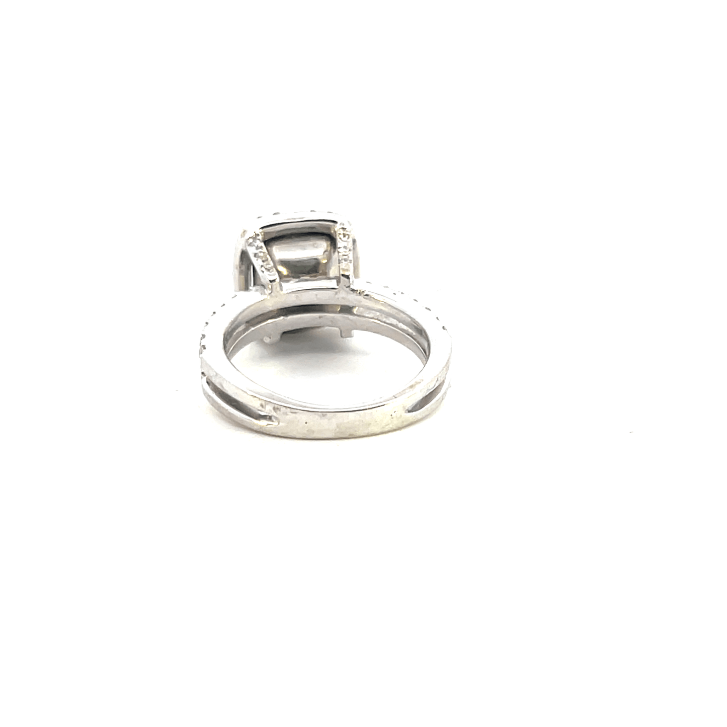 Elegant Diamond Gemstone Ring Setting 14K White Gold 0.80 carat
