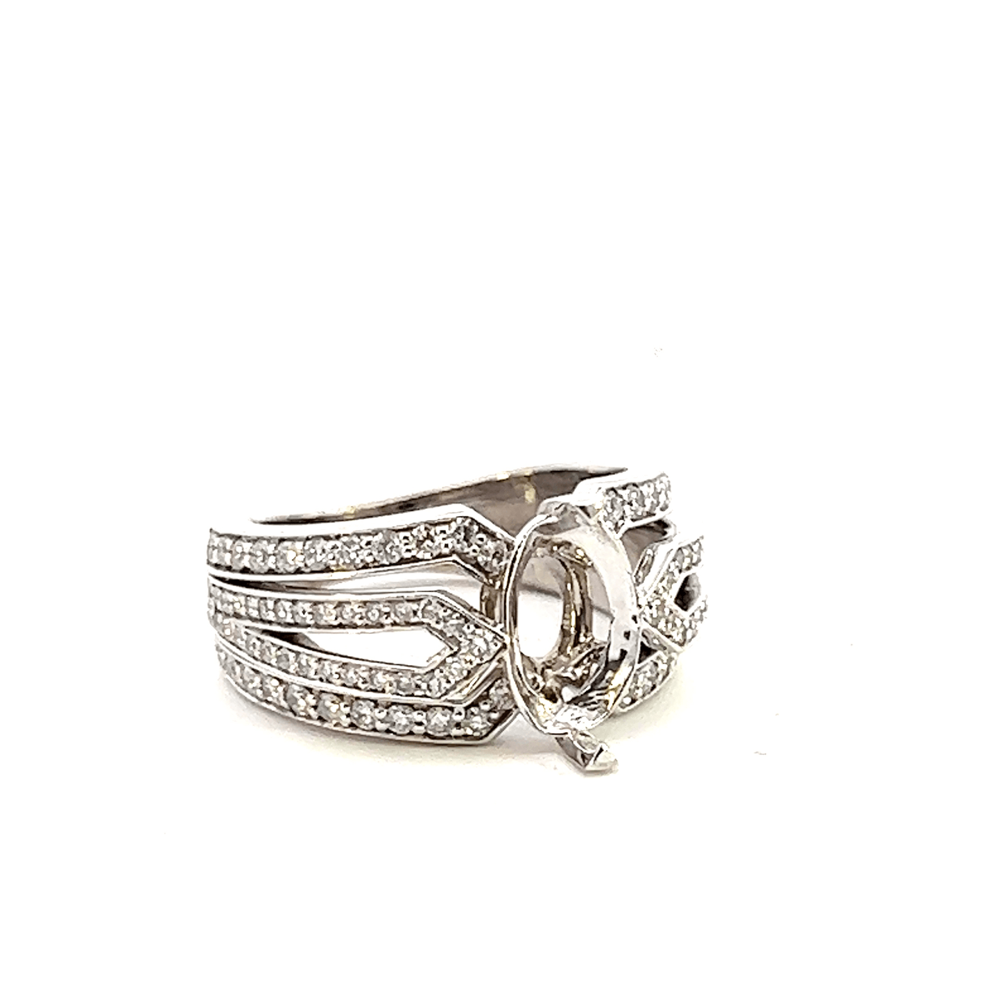 Elegant Silver Ring with Gemstone (D0.55 ct, 14KW) – RM1900