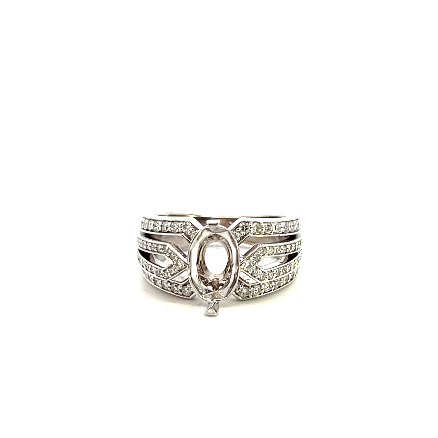 Elegant Silver Ring with Gemstone (D0.55 ct, 14KW) – RM1900
