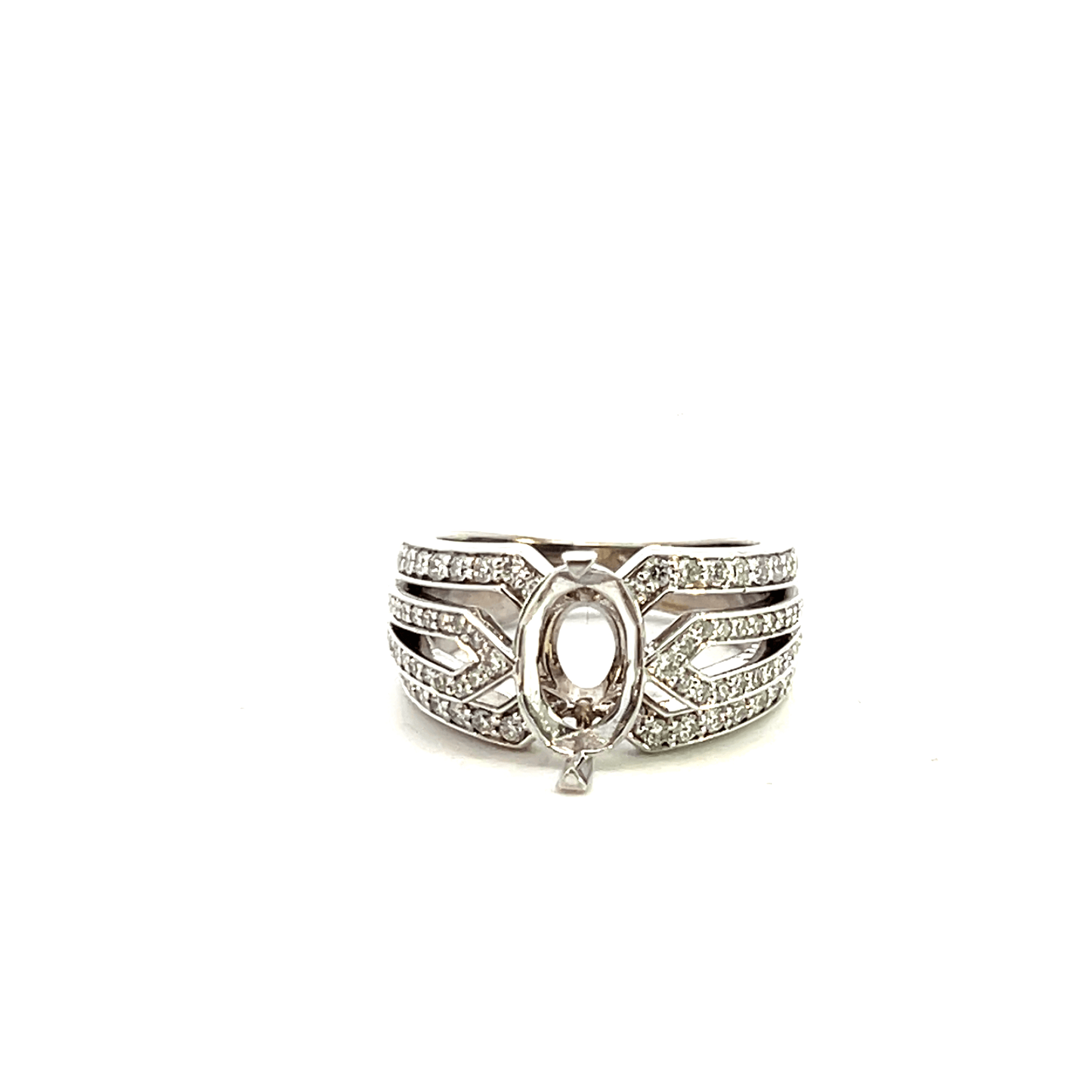 Elegant Silver Ring with Gemstone (D0.55 ct, 14KW) – RM1900