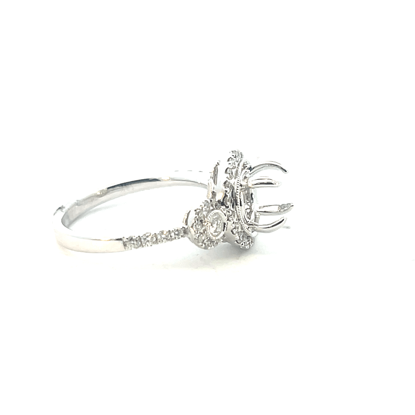 Elegant Diamond-Studded Ring (D0.70 ct, 18KW) – C4