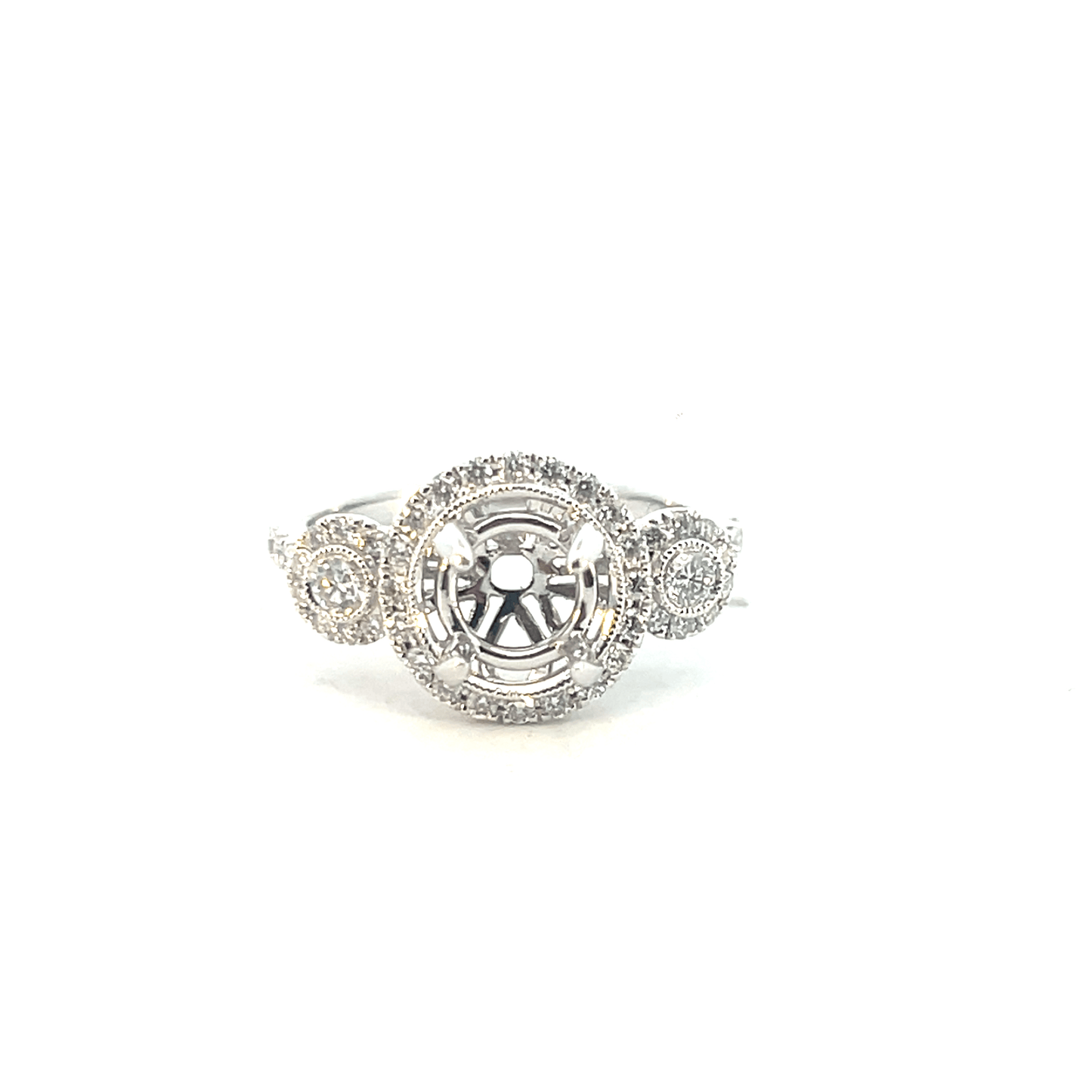 Elegant Diamond-Studded Ring (D0.70 ct, 18KW) – C4