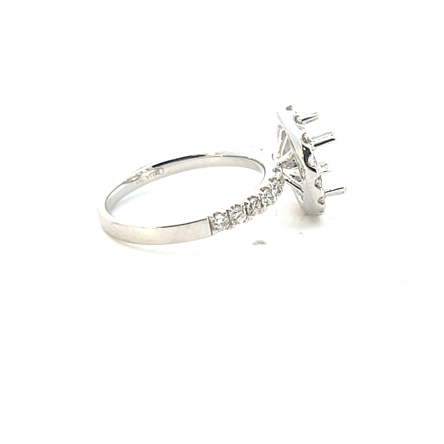 Diamond Ring Setting (18K White Gold, 0.81ct Diamond Accents)