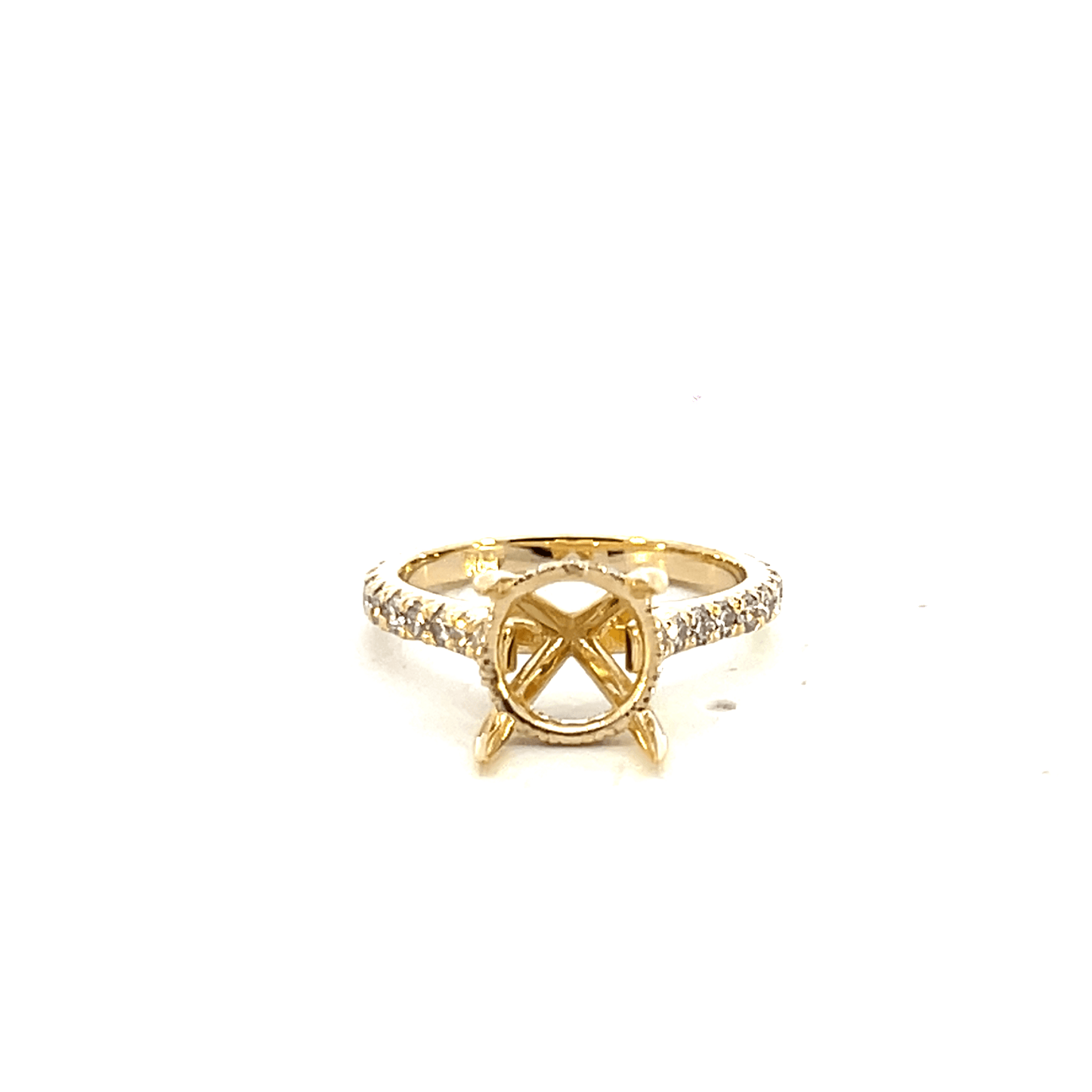 14K White Gold Diamond Engagement Ring Setting 0.68 carat -Style Code: RM1939