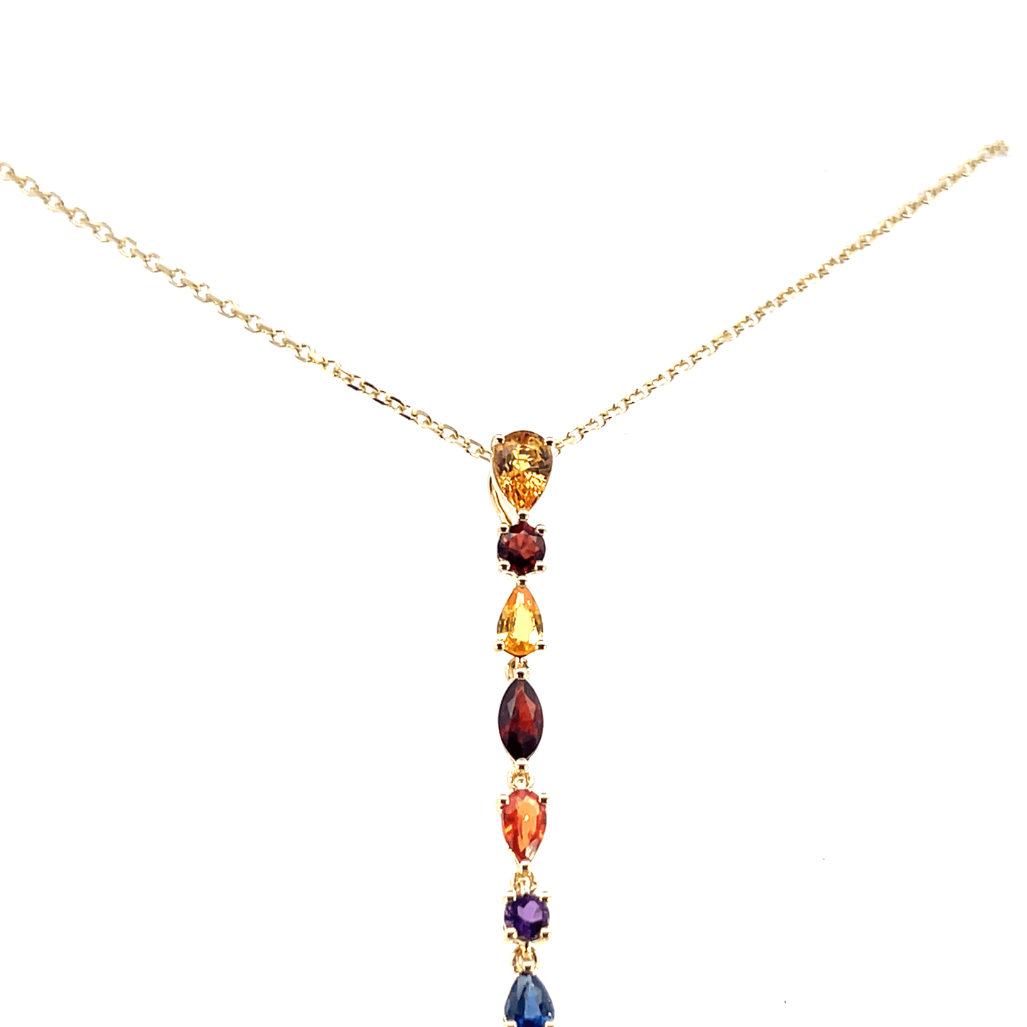 Colorful Gemstone Pendant Necklace – DP2025