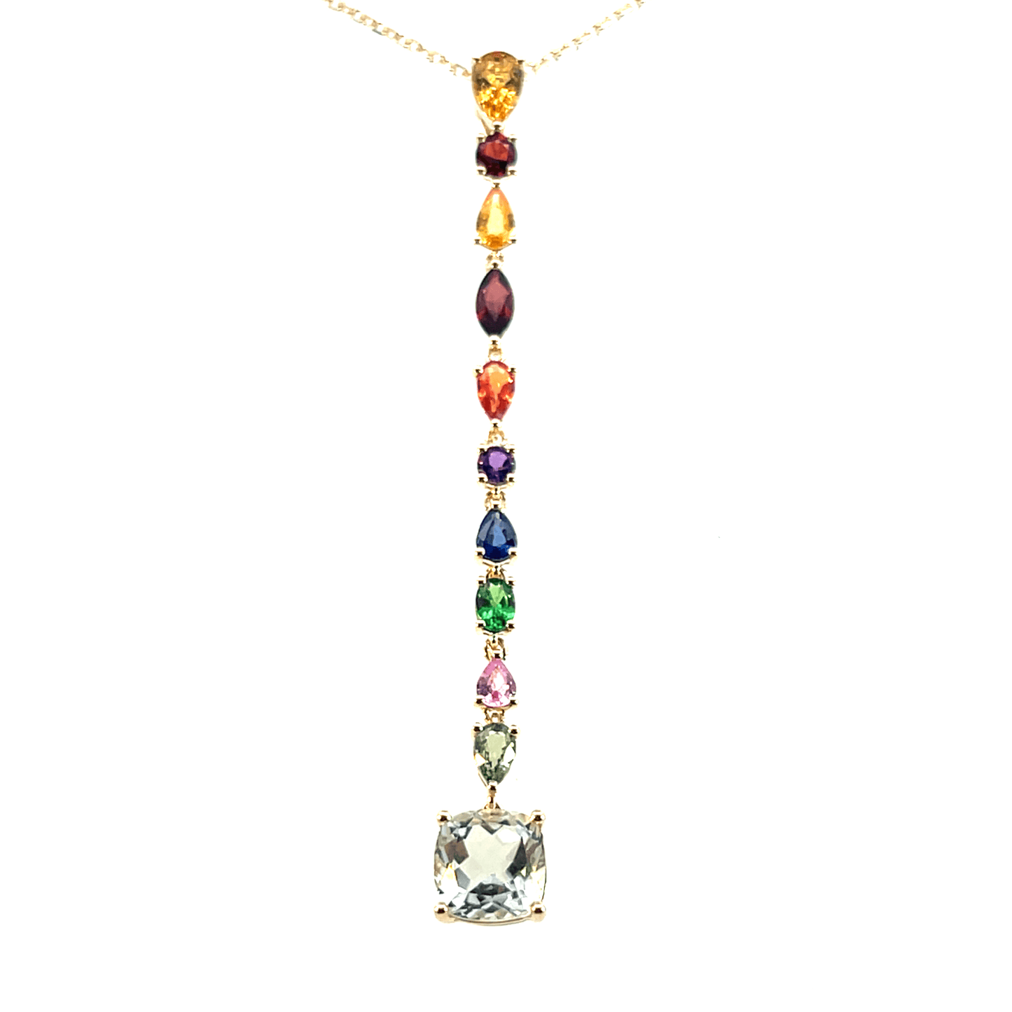 Colorful Gemstone Pendant Necklace – DP2025