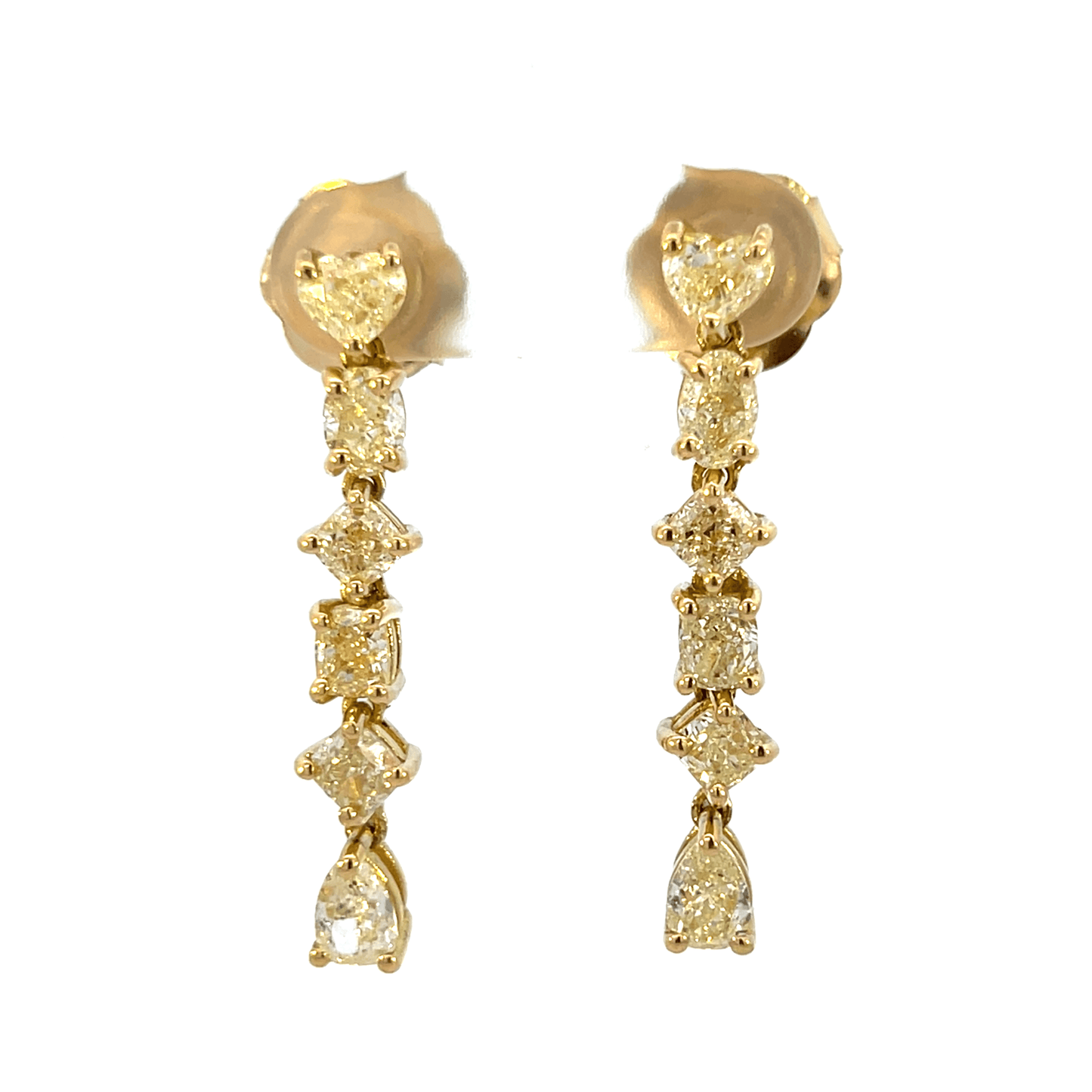 Dazzling Fancy Yellow Diamond Drop Earrings | DE0127 Specifications