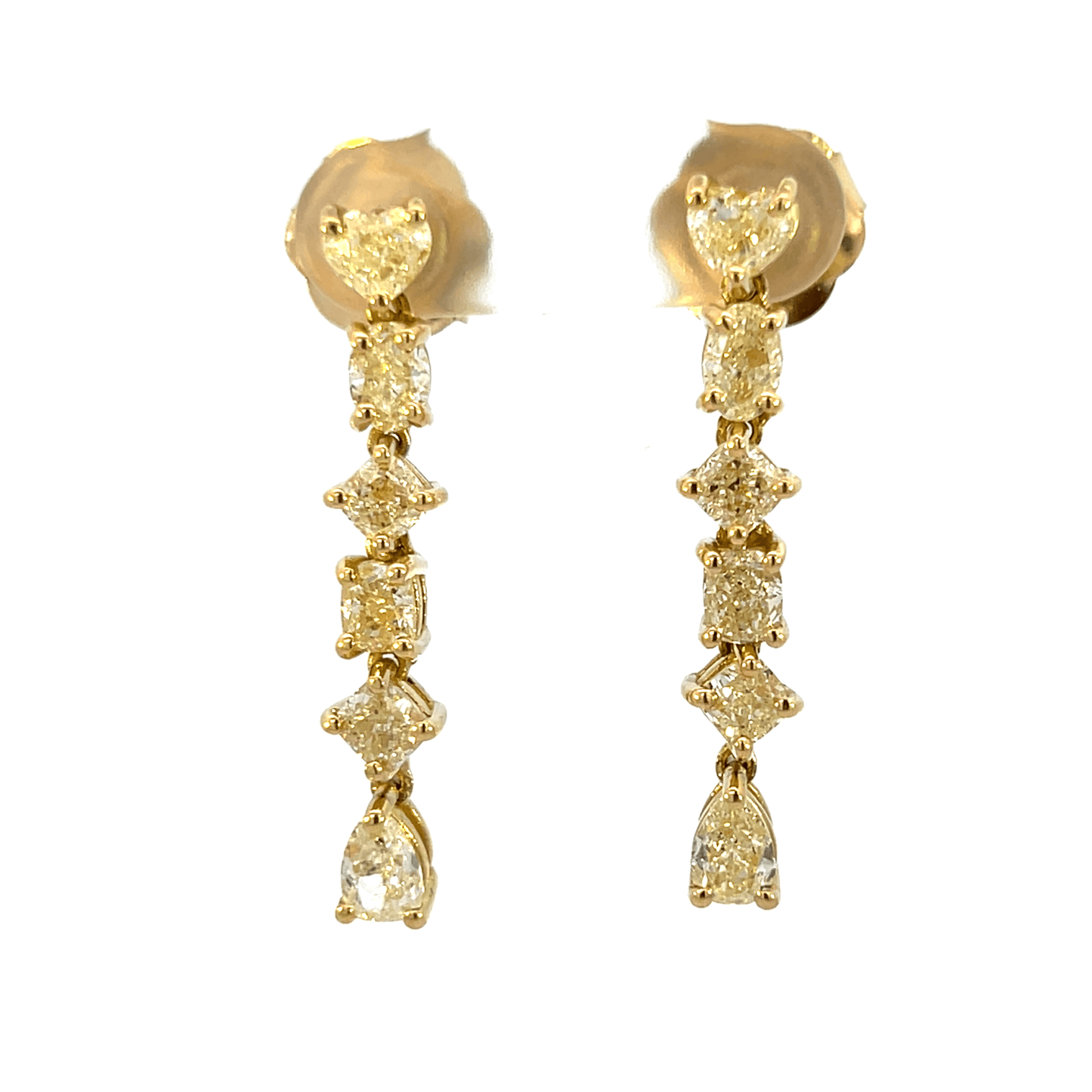 Dazzling Fancy Yellow Diamond Drop Earrings | DE0127 Specifications