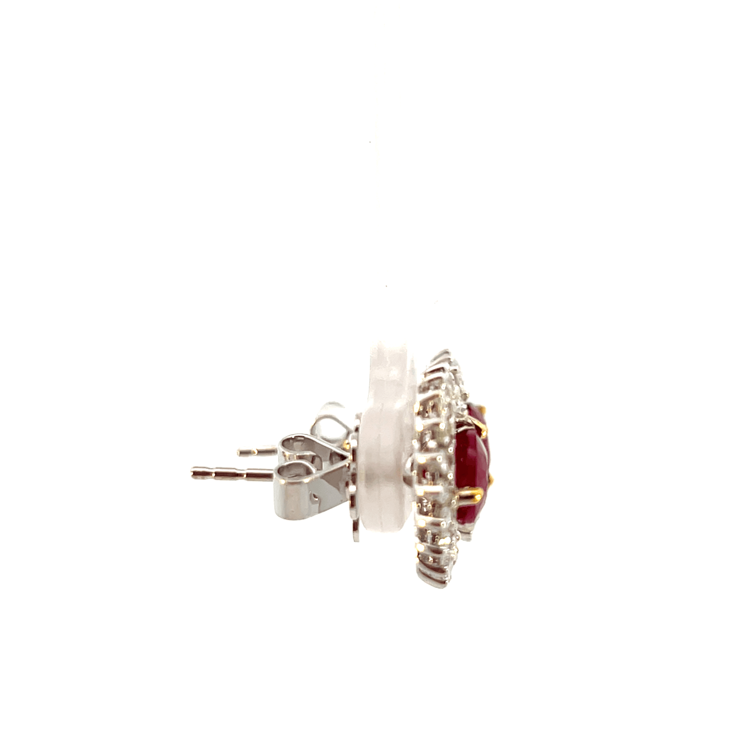 Elegant Ruby and Diamond Earrings