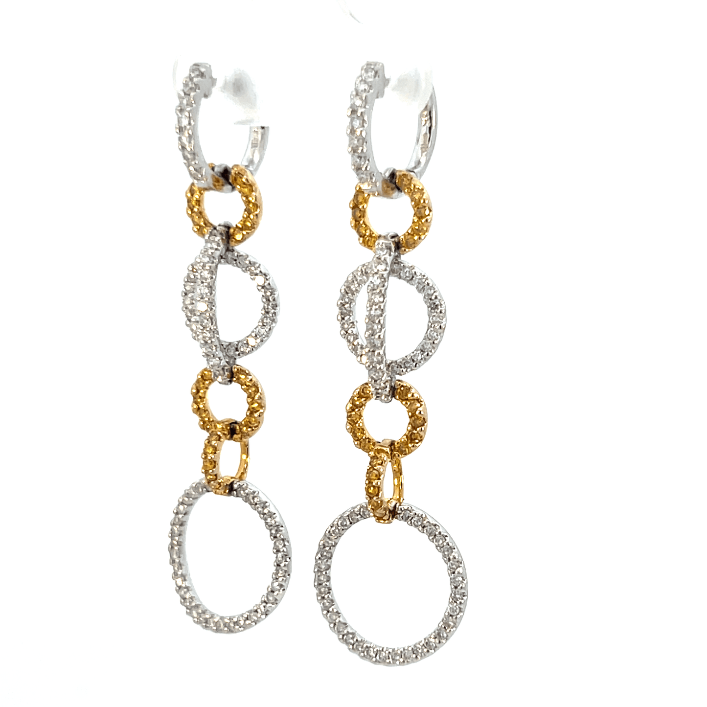 Elegant Two-Tone Drop Earrings – DE8584