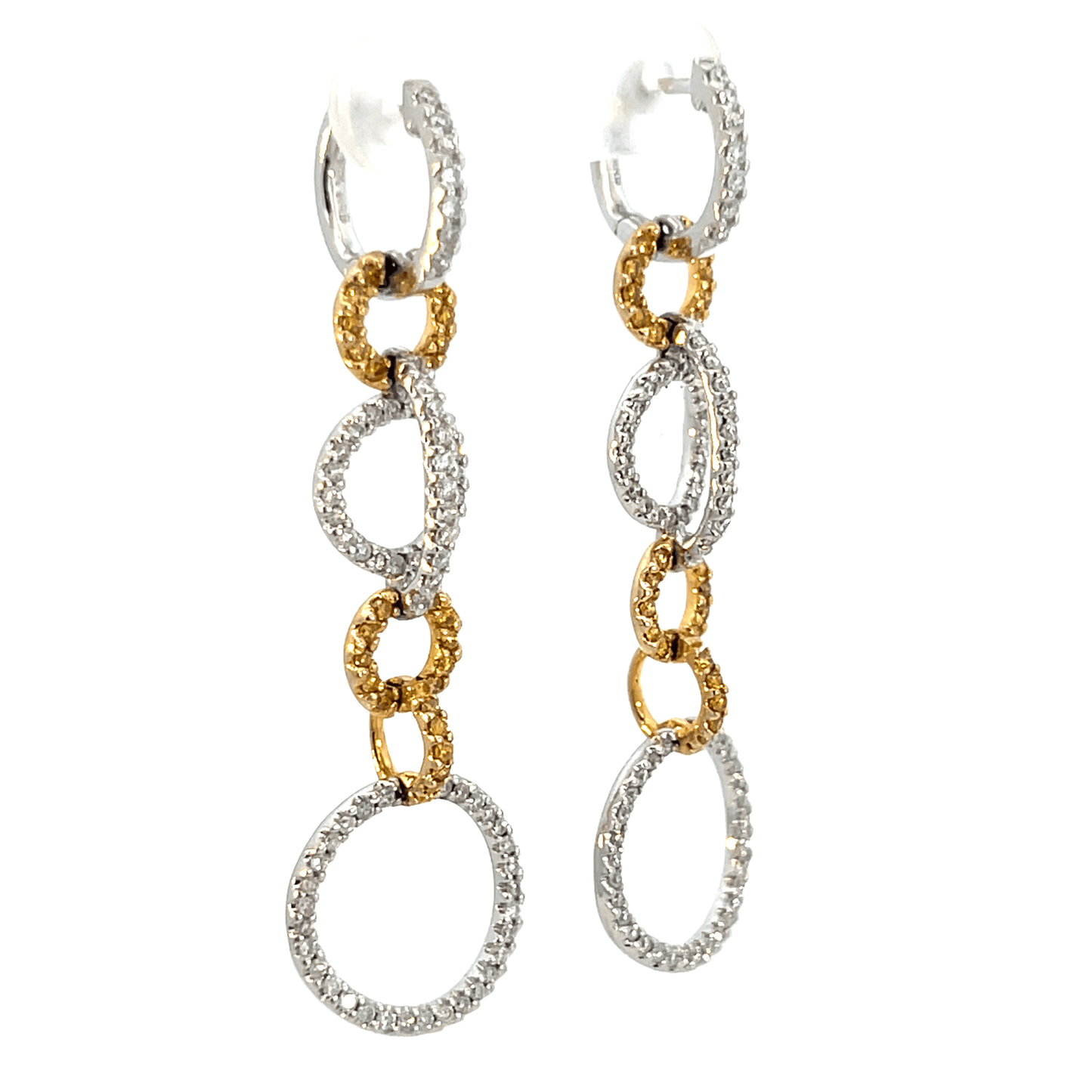 Elegant Two-Tone Drop Earrings – DE8584