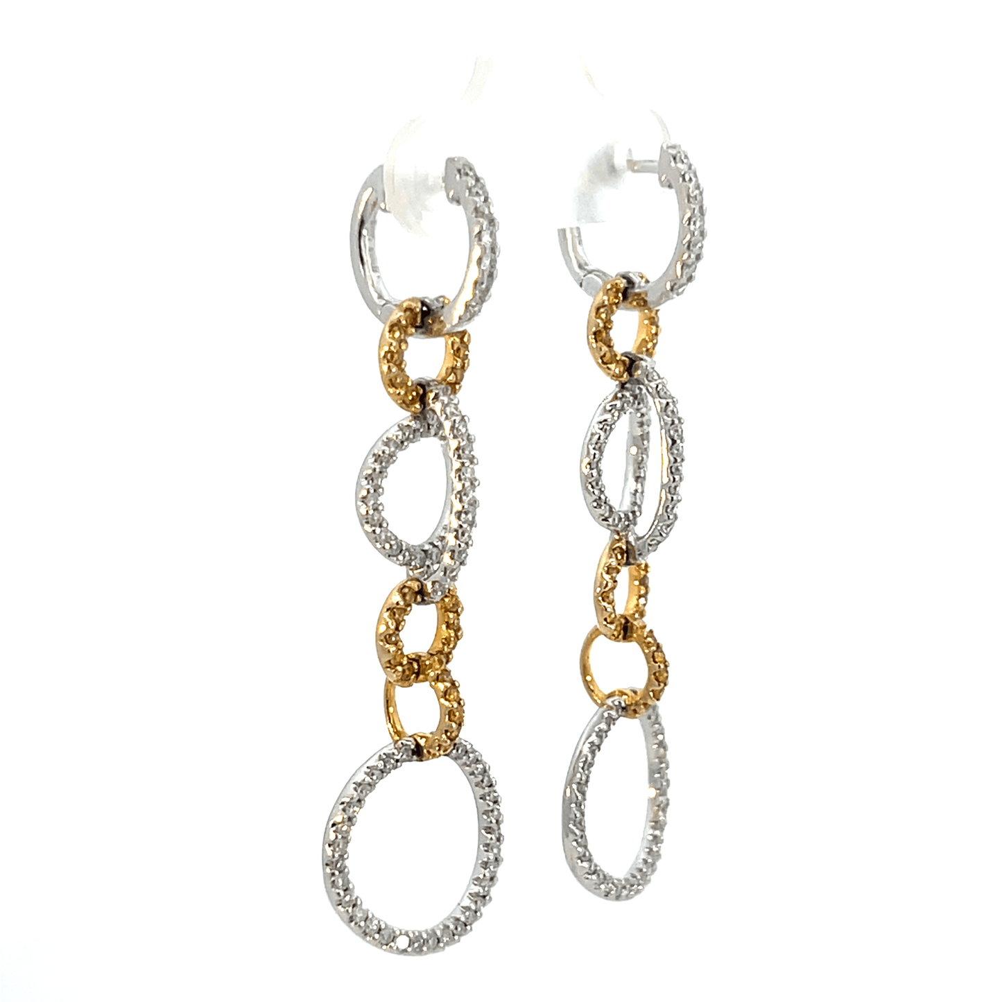 Elegant Two-Tone Drop Earrings – DE8584