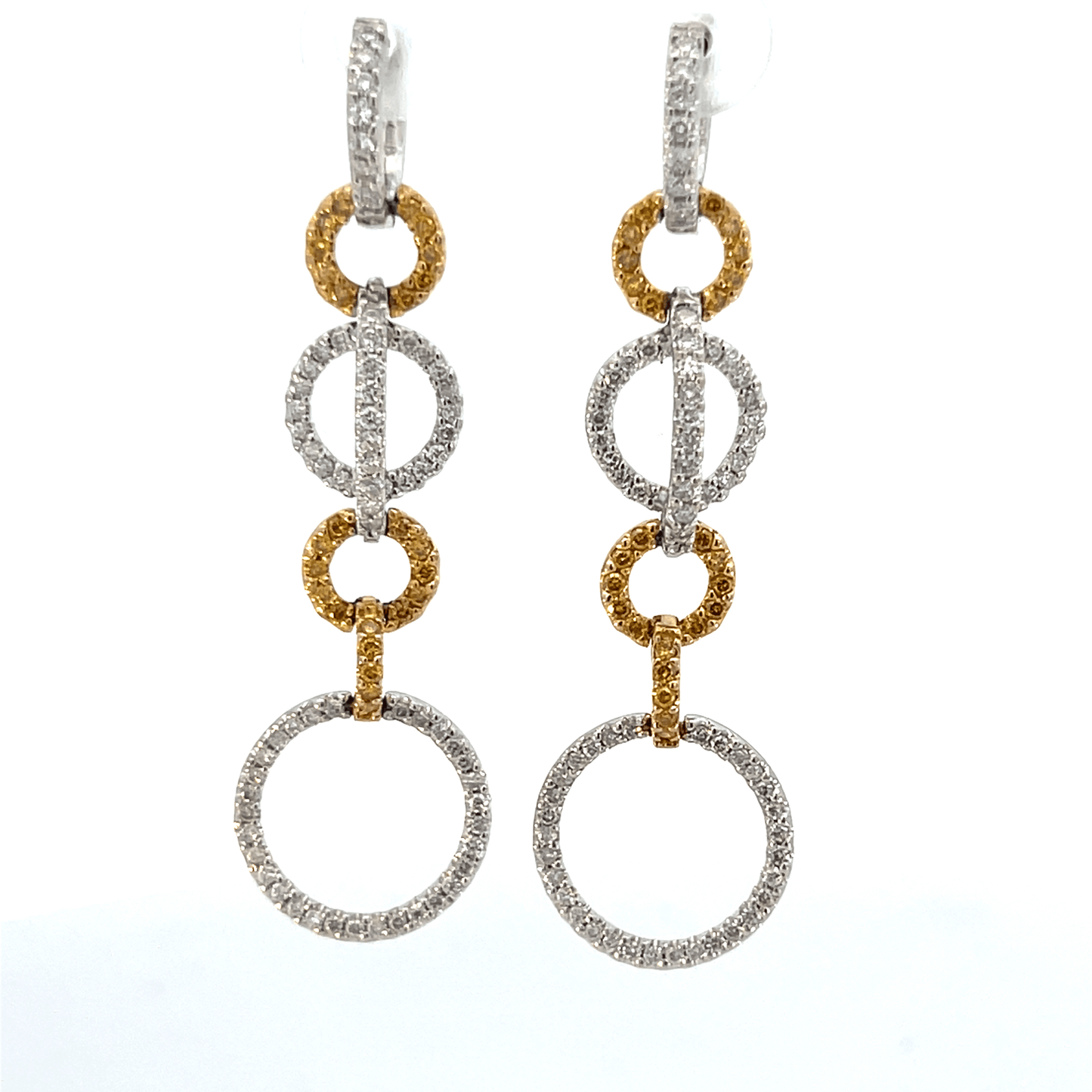 Elegant Two-Tone Drop Earrings – DE8584