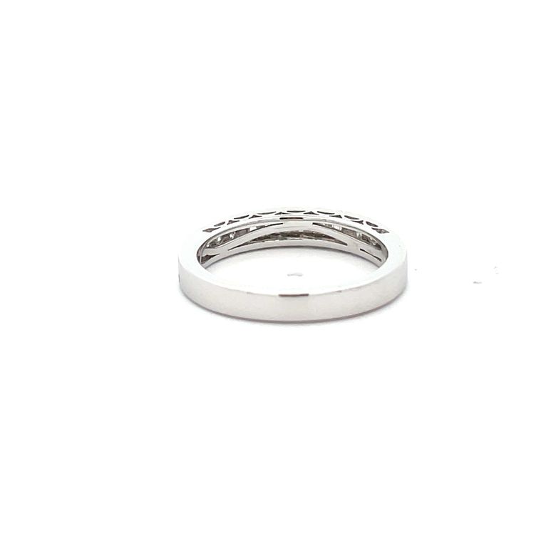 Baguette Diamond Ring Band 0.40ct 18K White Gold