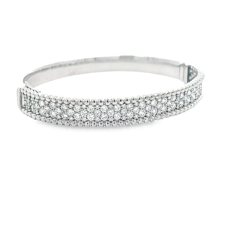Diamond Bangle 3.30CT 18K White Gold
