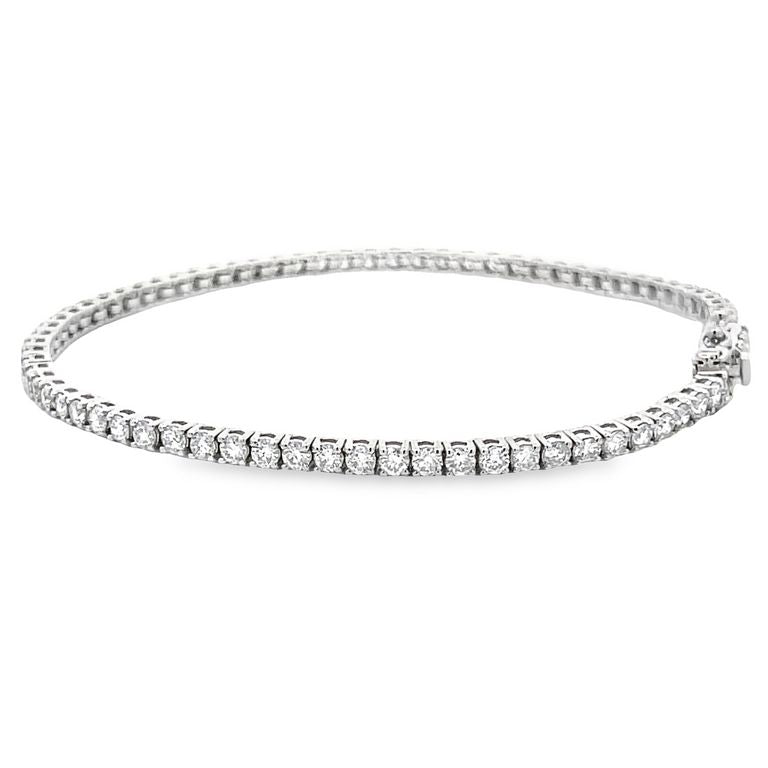 Diamond Tennis Bracelet White Round Diamonds 3.18CT, H color SI clarity in 14KW