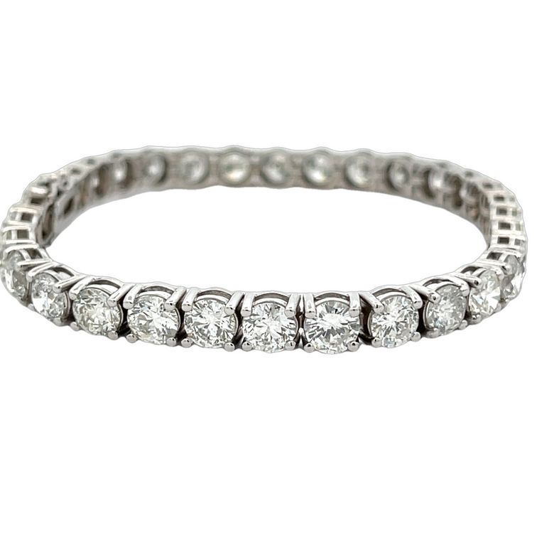 Diamond Tennis Bracelet White Round Diamonds 16.79CT, H Color SI Clarity 14KW