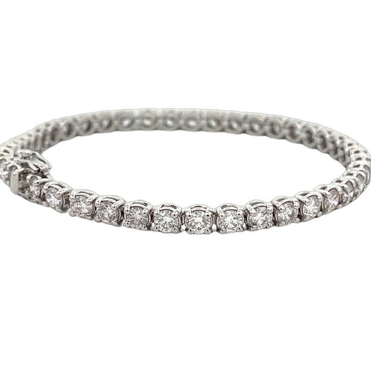 Diamond Tennis Bracelet White Round Diamonds 7.56CT, H Color SI Clarity 14KW