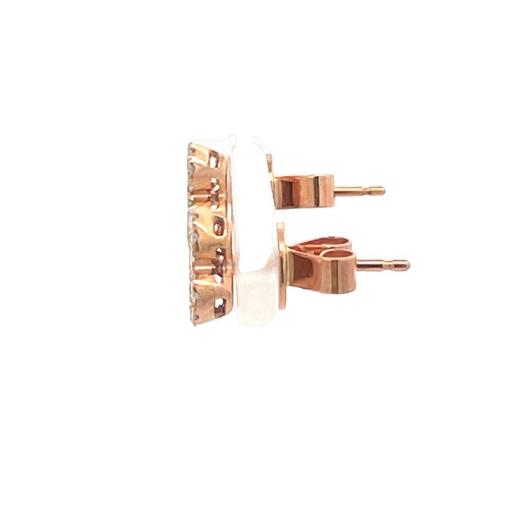 Clover Diamond Earring 0.75 CT in 14K Rose Gold
