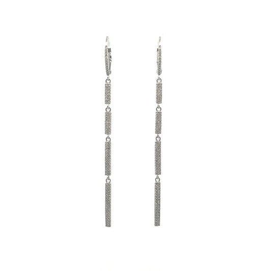 Drop Down Link Diamond Earrings 0.46CT 18KW