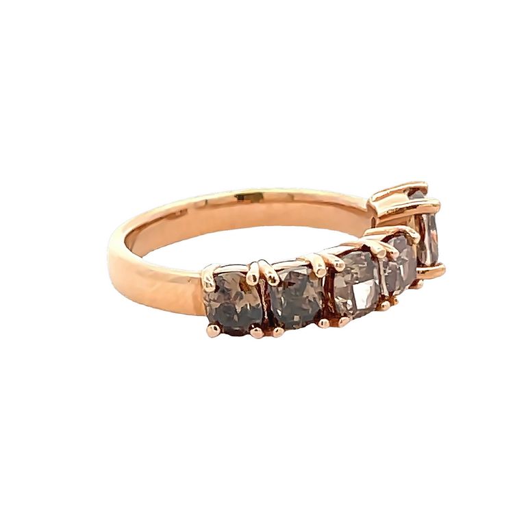 Fancy Shape Chocolate Diamond 2.42 CT 18K Rose Gold Fashion Ring