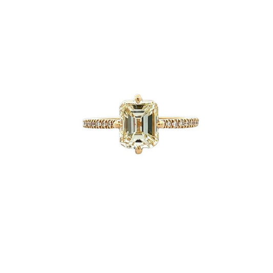 Emerald Diamond Engagement Ring 2.00CT D.81CT 18K YG