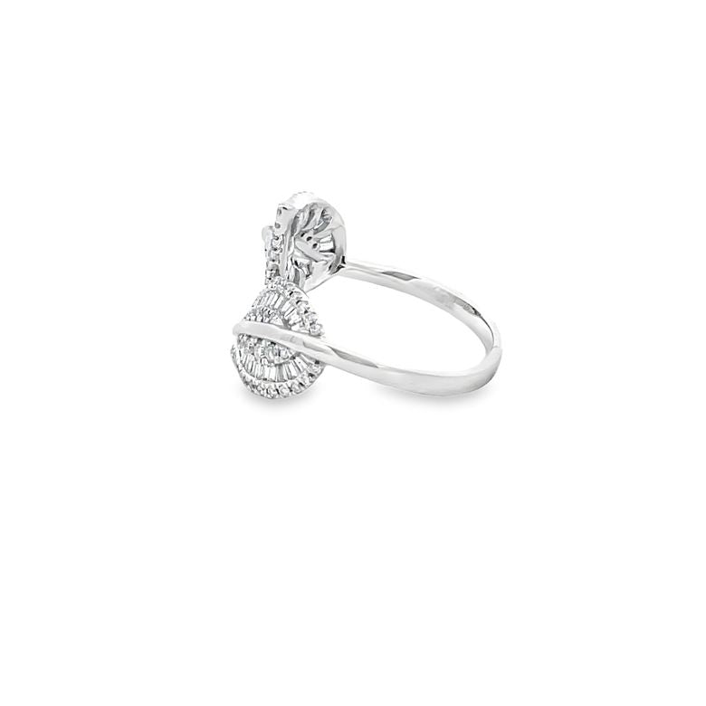 Fashion Diamond Ring 0.80CT G/ SI1 14K White Gold