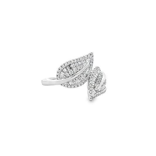 Fashion Diamond Ring 0.80CT G/ SI1 14K White Gold