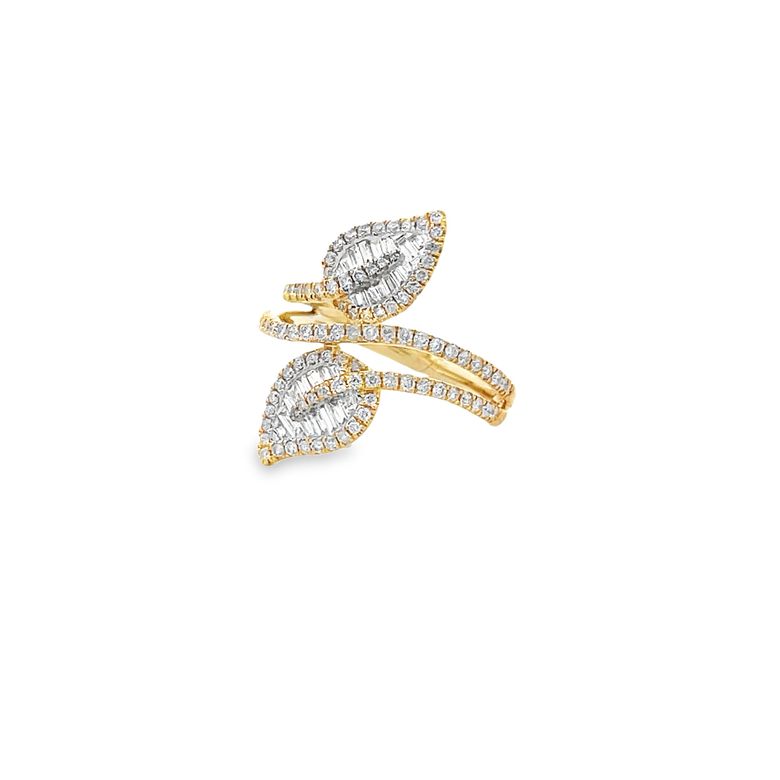 Fashion Diamond Ring 0.93CT 14K Yellow Gold G/SI