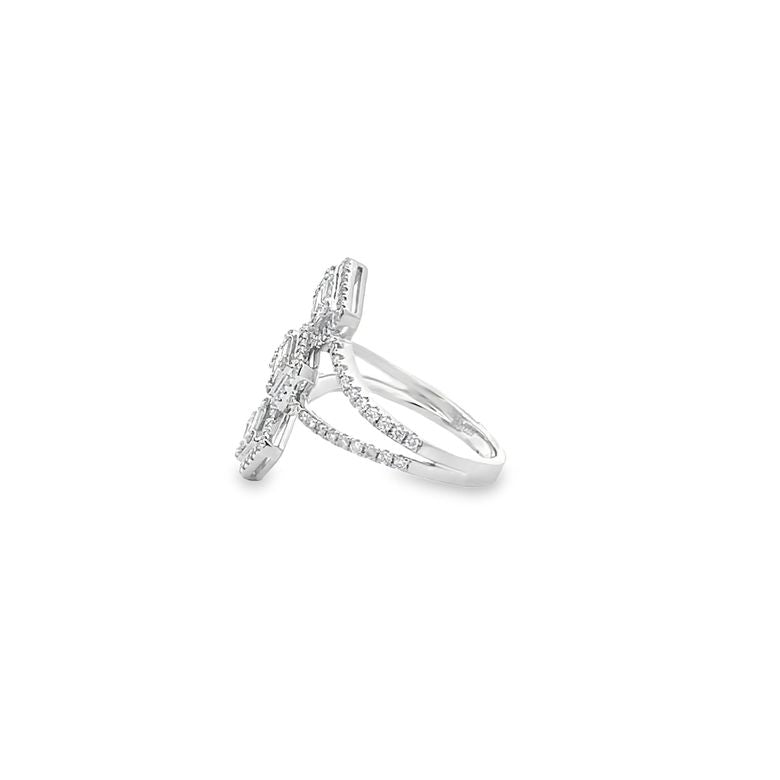 Fashion Diamond Ring 0.96CT 14K White Gold