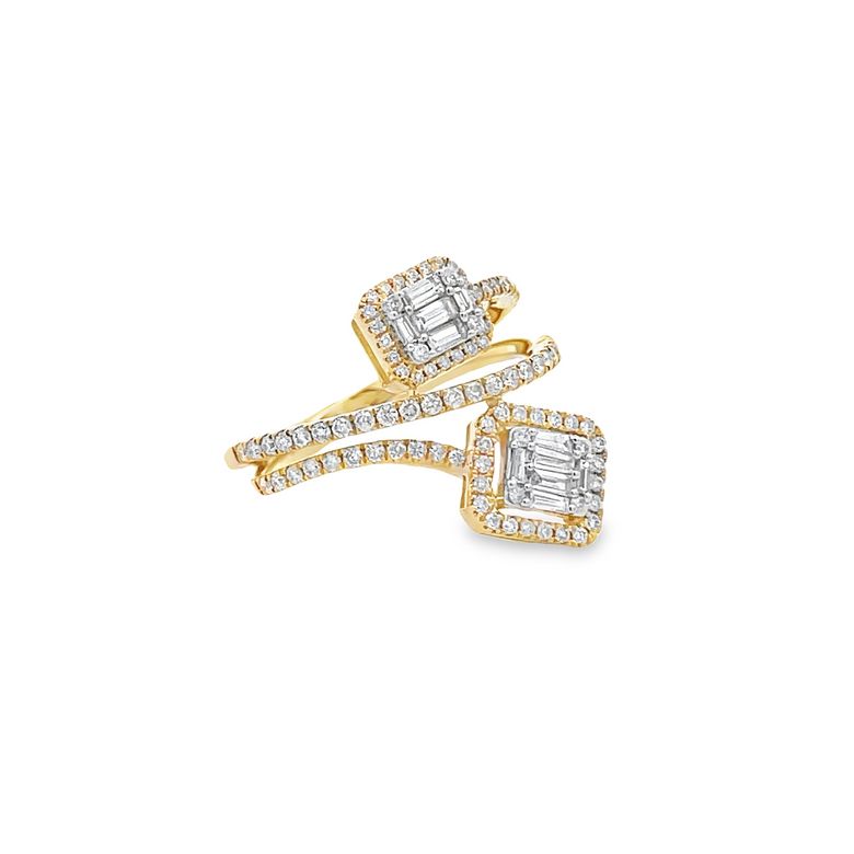 Fashion Diamond Ring 0.81CT G/SI1 14K Yellow Gold