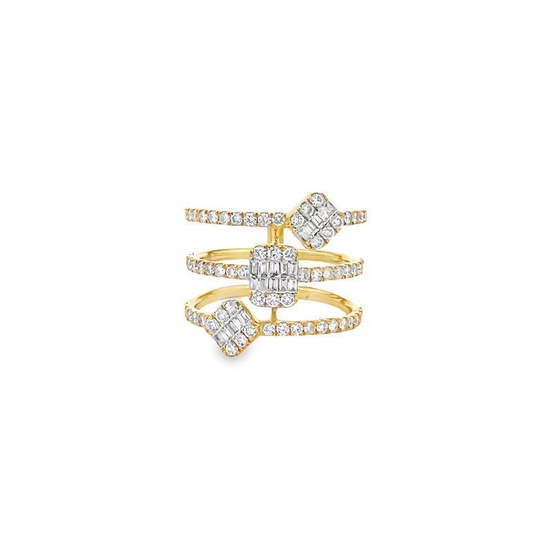 Fashion Diamond Ring 1.16CT 14K Yellow Gold