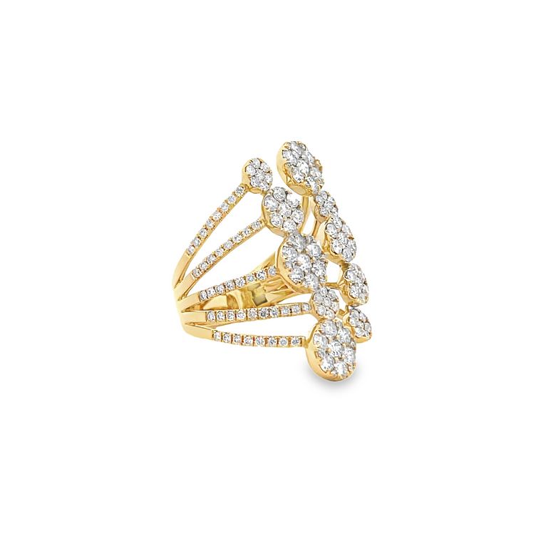 Fashion Diamond Ring 2.42CT G/SI 14K Yellow Gold